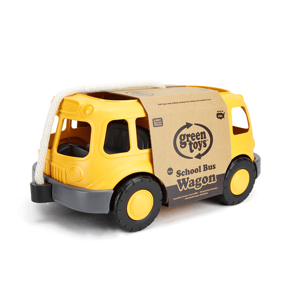 Pull Along School Bus Wagon